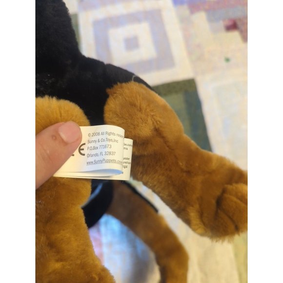 2008 Sunny & Co Rottweiler Dog Puppet 18" - Picture 5 of 5